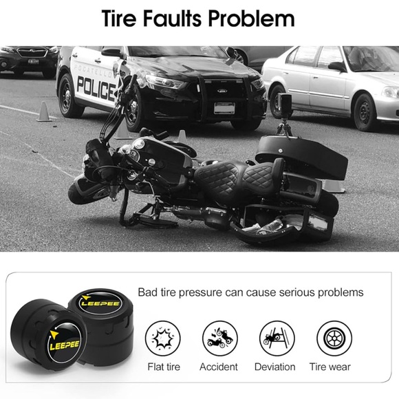 leepee Motorcycle Tire Pressure Monitoring System Open Box NEW! - Picture 6 of 13